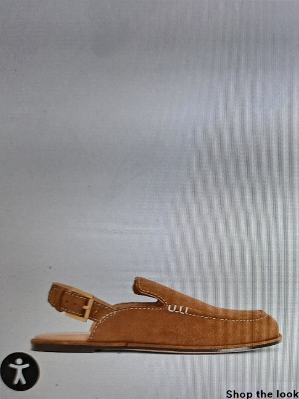 BODEN Golden Brown Suede Slingback Clog Flats - Size: US 9/EU 40 - Picture 3 of 4